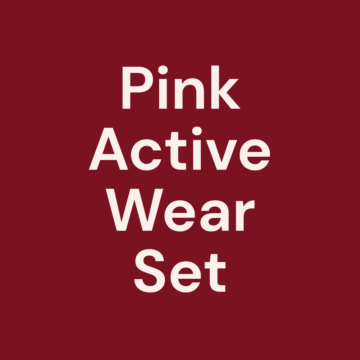 Pink Active Wear Set