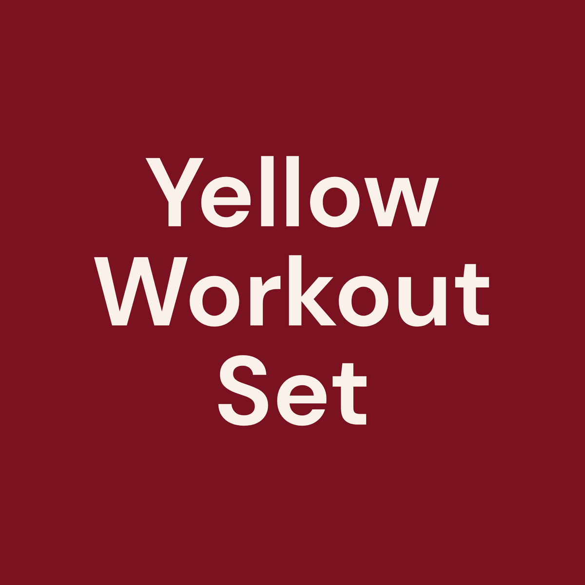 Yellow Workout Set