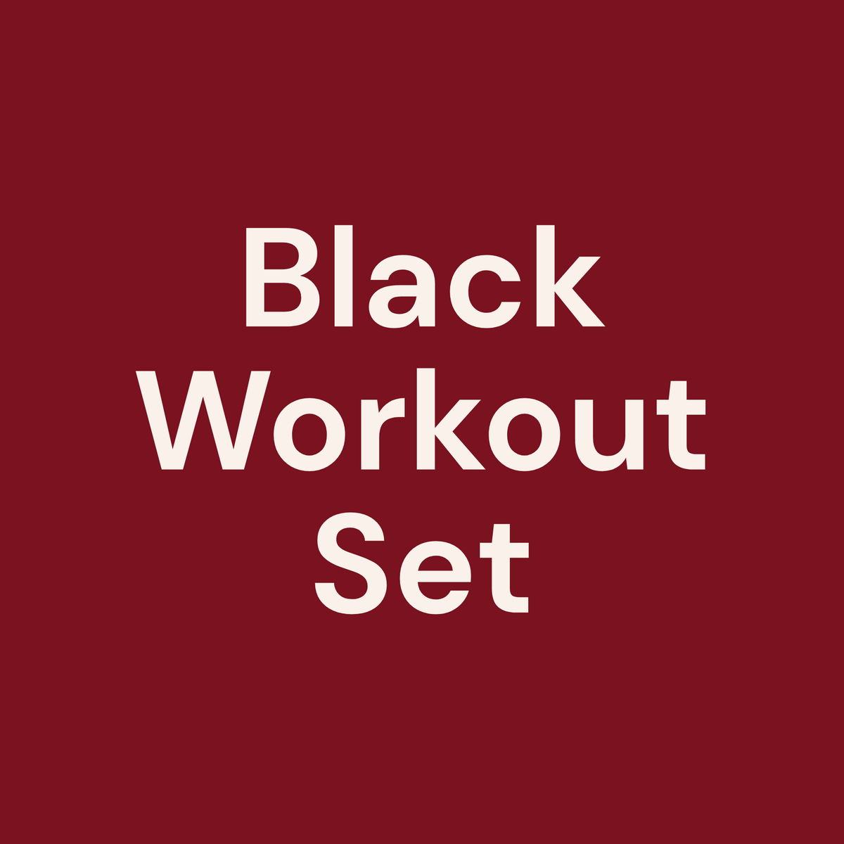 Black Workout Set