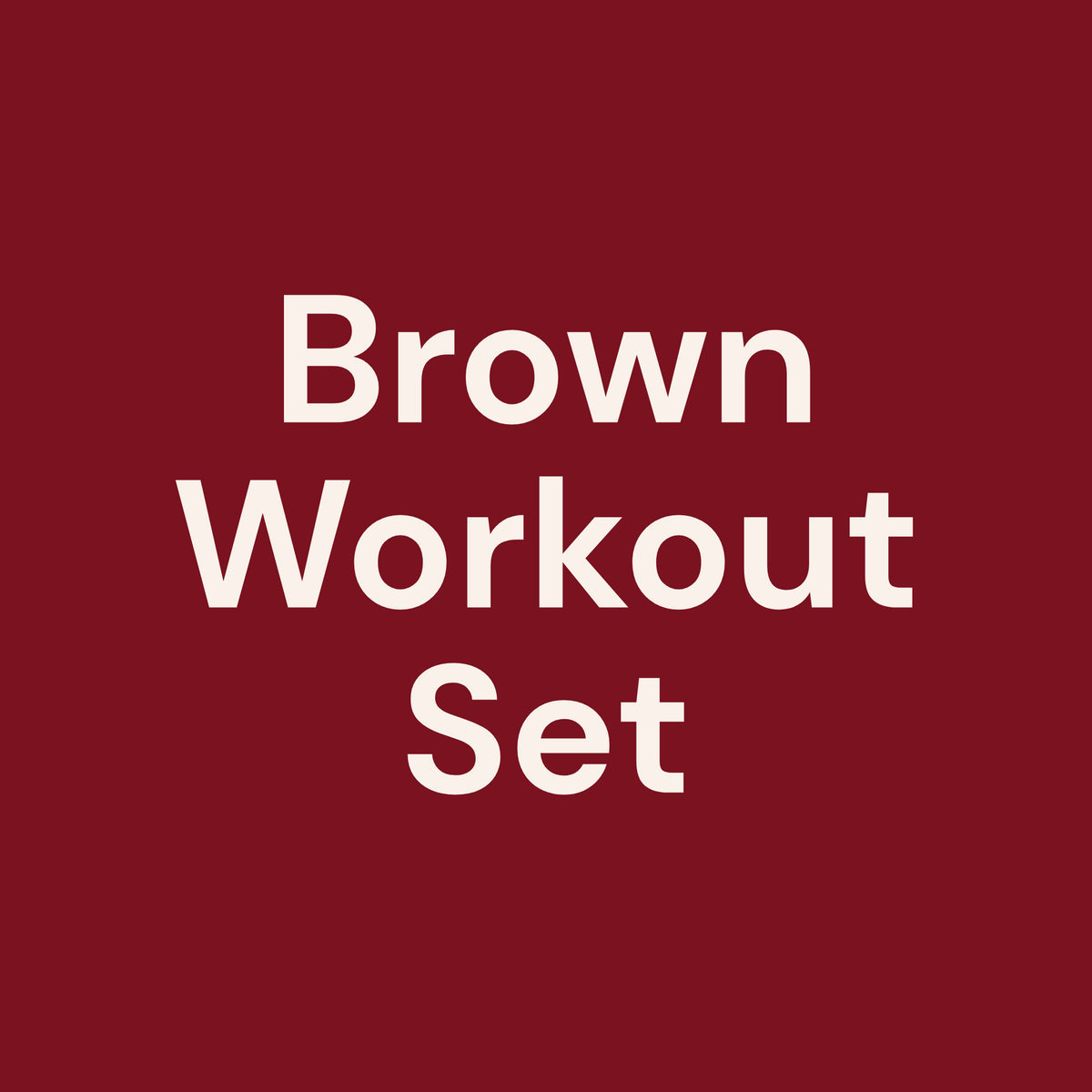 Brown Workout Set