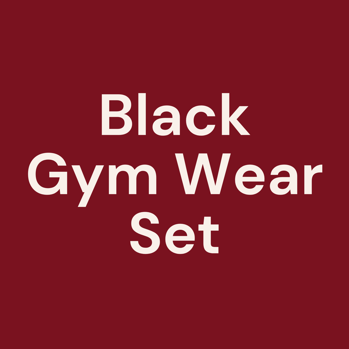 Black Gym Wear Set