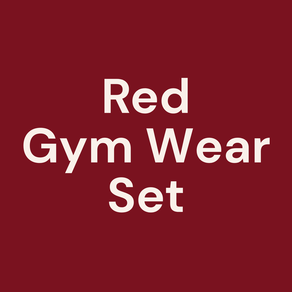 Red Gym Wear Set