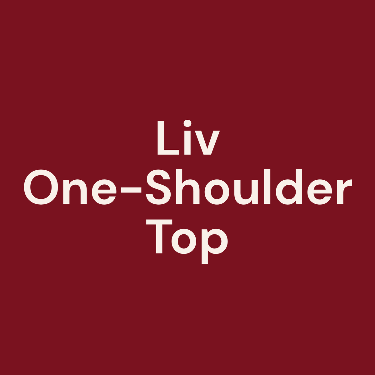 Liv One-Shoulder Top